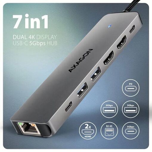 Axagon HMC-7HX2 7-in-1 Hub