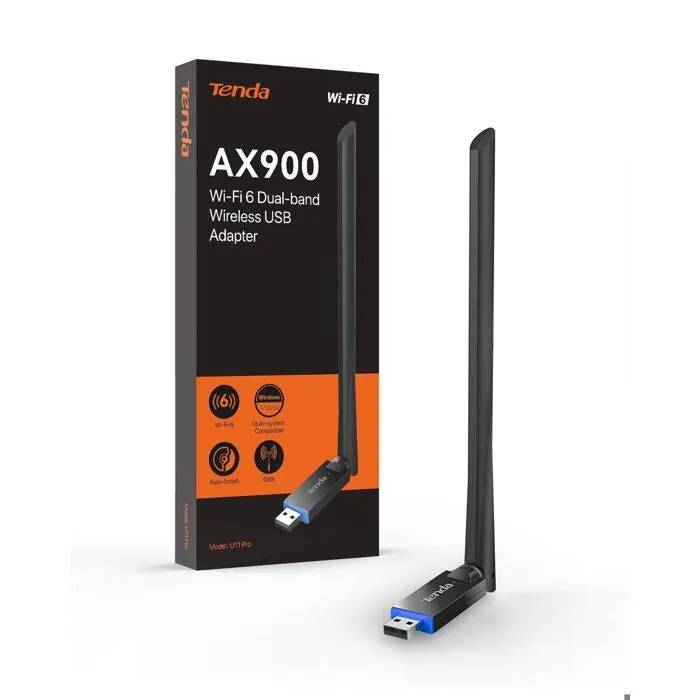 Tenda U11 Pro WiFi USB Key - 900Mbps, WiFi 6, 6dBi Antenna, Dual Band