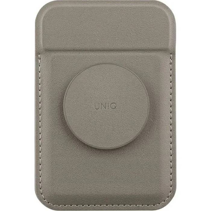 Uniq Flixa Magnetic Card Holder with Stand - Gray/Slate Grey MagSafe