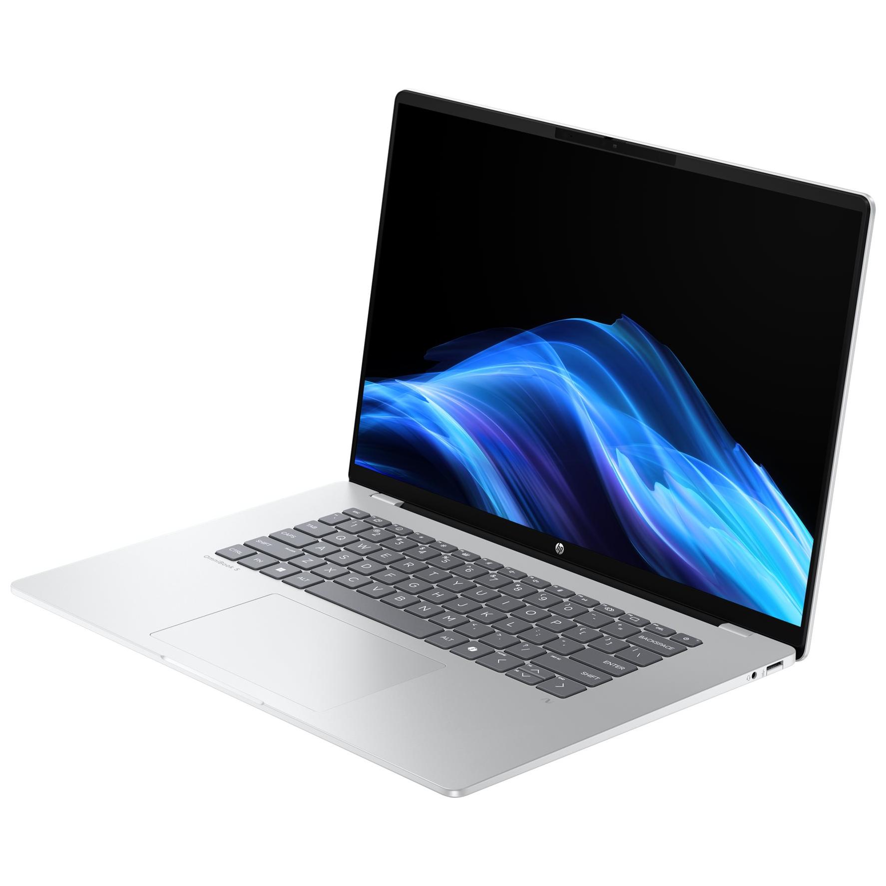 HP OmniBook 5 AI Laptop - 16" Snapdragon X, 16GB RAM, 512GB SSD, Silver AZERTY