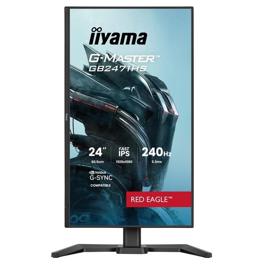 Iiyama G-Master Red Eagle GB2471HS-B1 - 24" LED Gaming Monitor - Full HD 1080p @ 240Hz - IPS Fast Response - Black