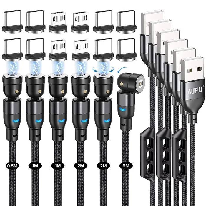 Cable de carga magnético UNDERSCORE - 3 en 1 - 6 unidades