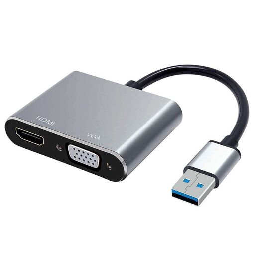 Adaptateur Heden USB 3.0 : port HDMI et VGA pour 4K à 30 Hz, 1920x1080P