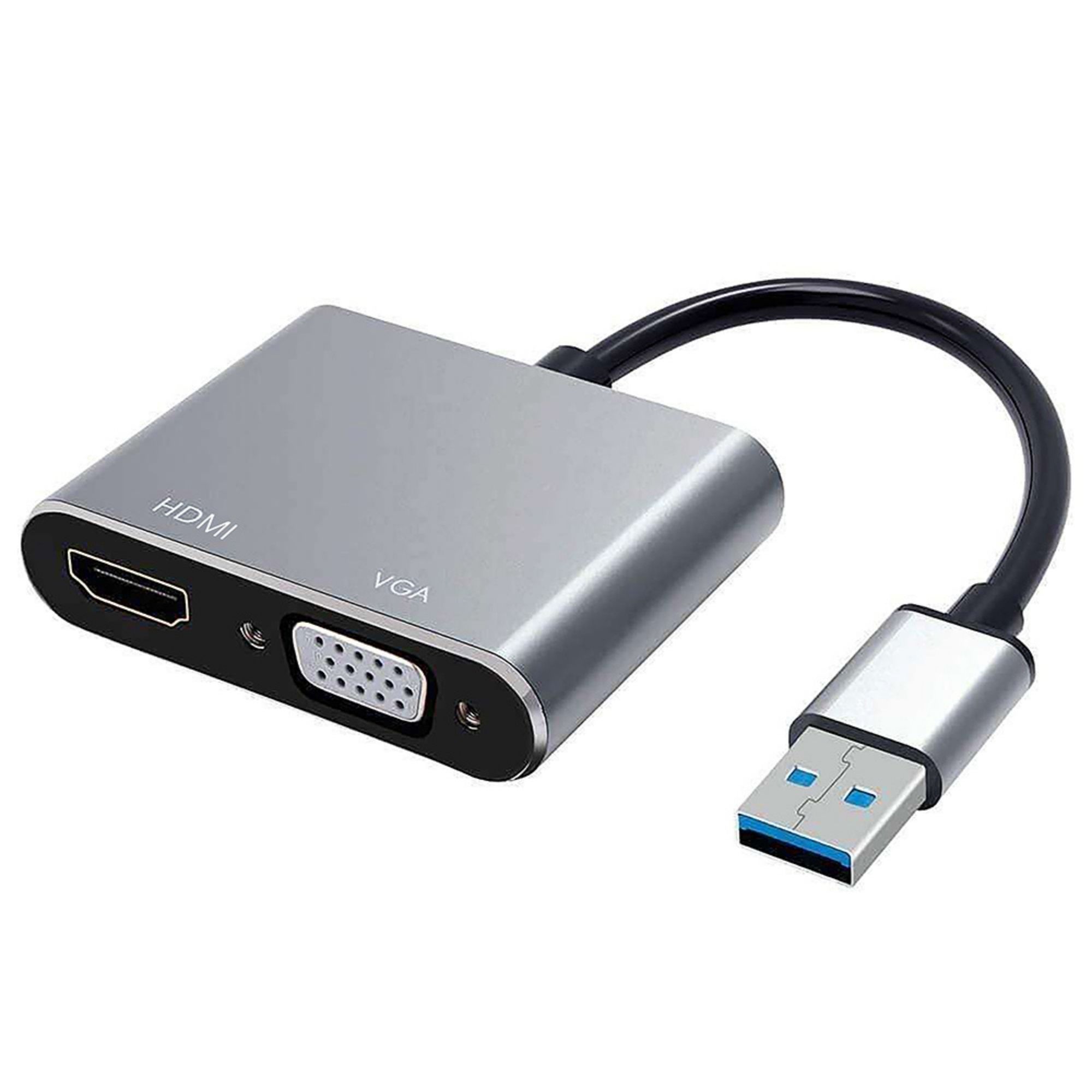 Heden USB 3.0 Adapter: HDMI and VGA Port for 4K at 30Hz, 1920x1080P