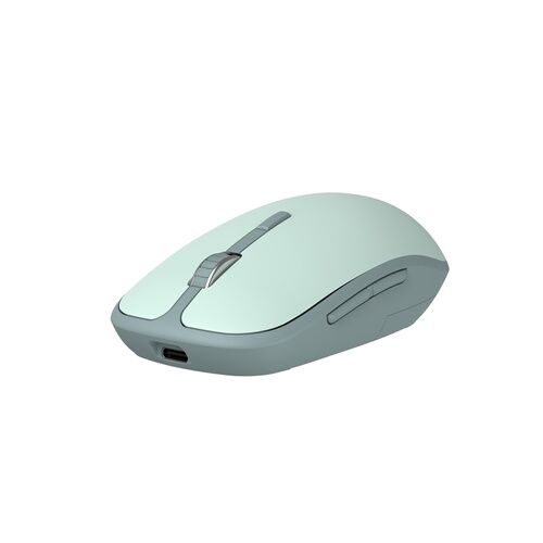 Ratón inalámbrico recargable Accsup - 2.4G y Bluetooth, verde/negro