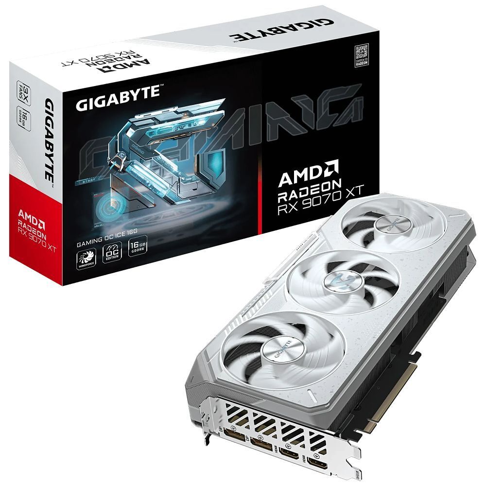 Gigabyte GV-R907X Gaming OC ICE 16G, 16GB GDDR6, Radeon RX 9070 XT, PCI-Express