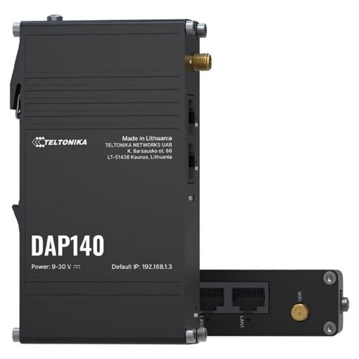 Teltonika DAP140 - Industrial Wireless Access Point - 100Mb LAN, PPP, Wi-Fi - Wall/DIN Rail Mountable