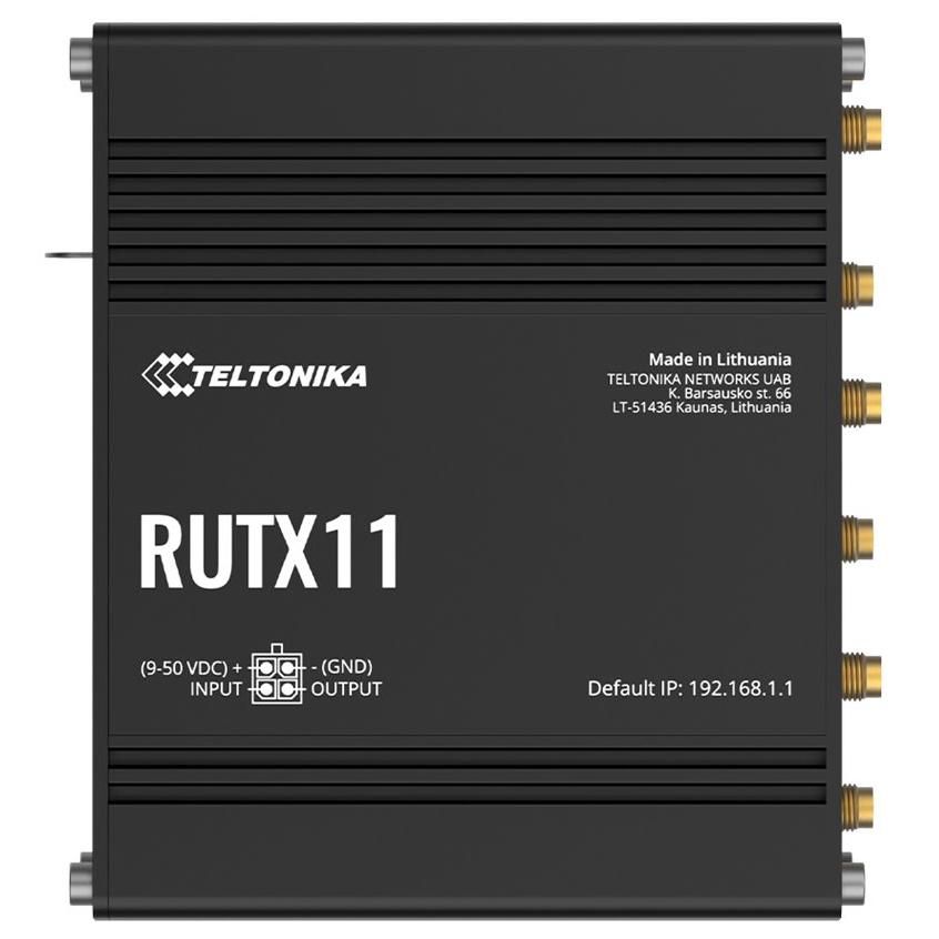 Teltonika RUTX11 - 4-Port Wireless Router - WWAN Switch - 1GbE - Wi-Fi 5 - Dual Band - 3G, 4G