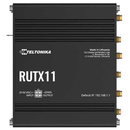 Routeur sans fil Teltonika RUTX11 - Commutateur WWAN à 4 ports - 1 GbE - Wi-Fi 5 - Bi-bande - 3G, 4G