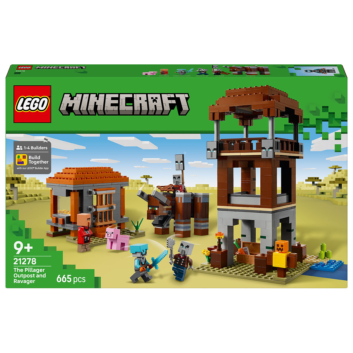 LEGO Minecraft 21278 L'Avant-Poste De Pillards Et Le Ravageur