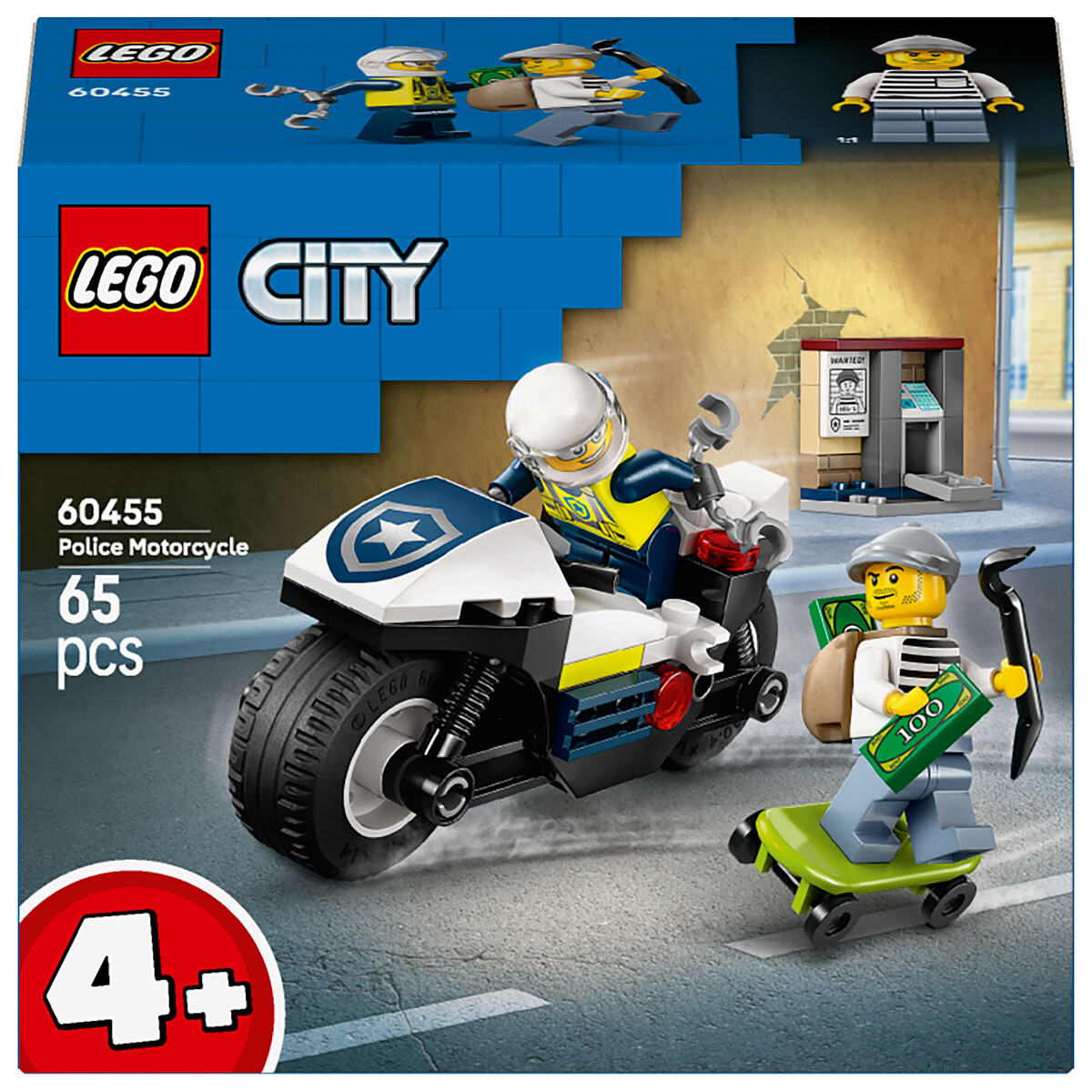 LEGO City 60455 La Course-Poursuite en Moto de Police