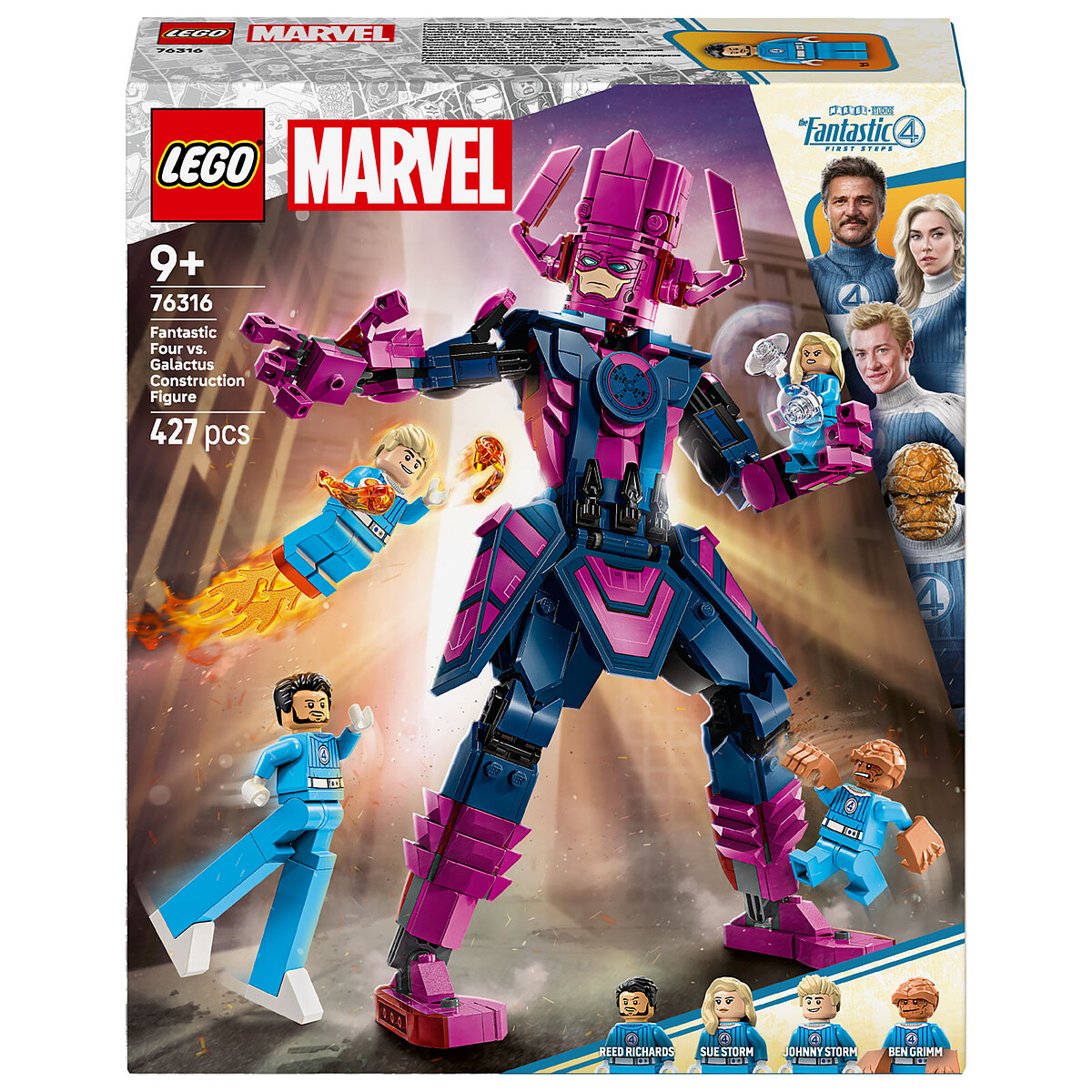LEGO Marvel 76316 Les Quatre Fantastiques contre la figurine de Galactus