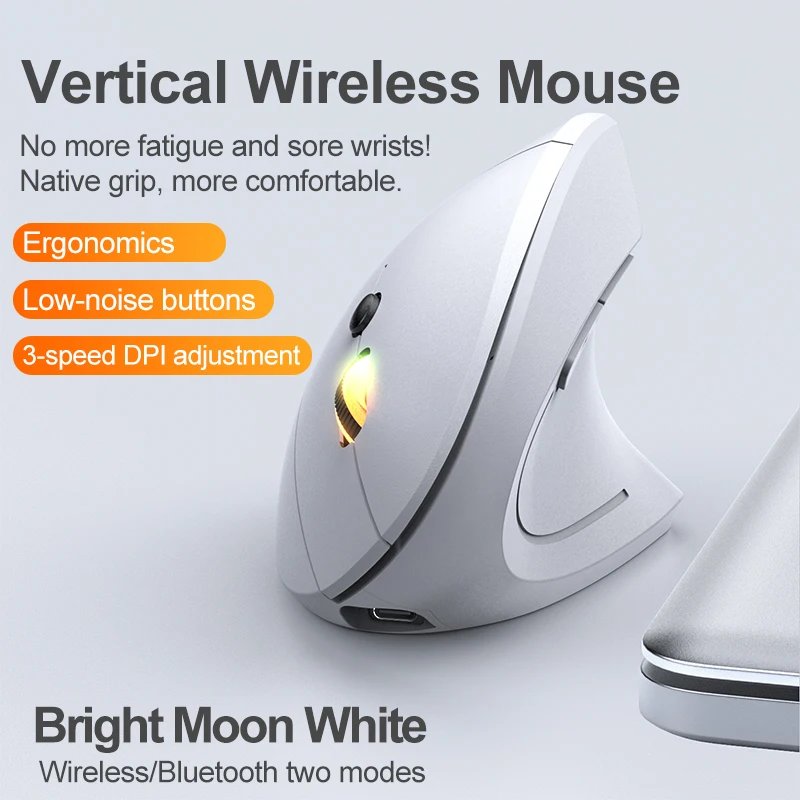 NexusClick Vertical Wireless Bluetooth Mouse