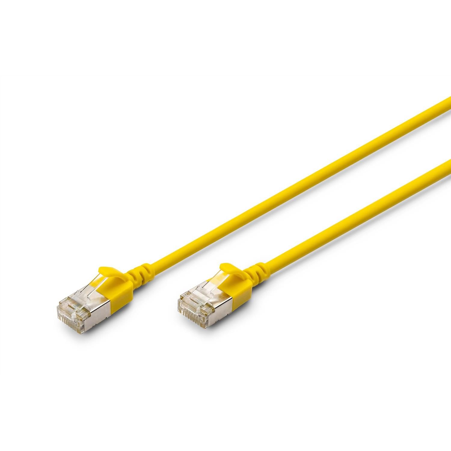 Digitus CAT 6A F-FTP Slim Cu Cable, LSZH, 30cm, Yellow