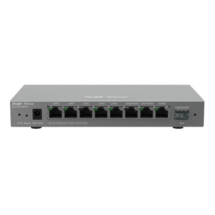 REYEE by RUIJIE Managed Router RG-EG209GS 8x RJ45 10/100/1000 Mbps 1x SFP LAN/WAN