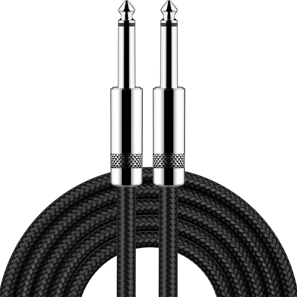 Câble d'instrument de guitare 6,35 mm INF - Faible bruit, parfait pour la scène, la basse, l'acoustique et les guitares électriques, compatible avec plusieurs marques 5 m
