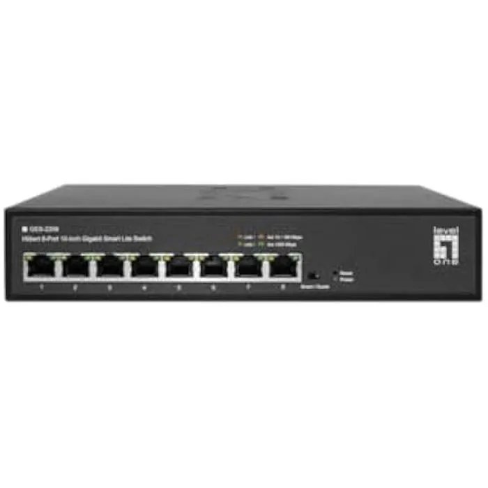 LevelOne Gigabit Switch GES-2208 - 8 Ports, IGMP Snooping & VLAN 802.1Q