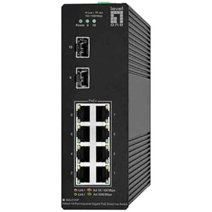 Gigabit PoE Switch - LEVELONE - Hilbert - 8 PoE Ports - 2 SFP