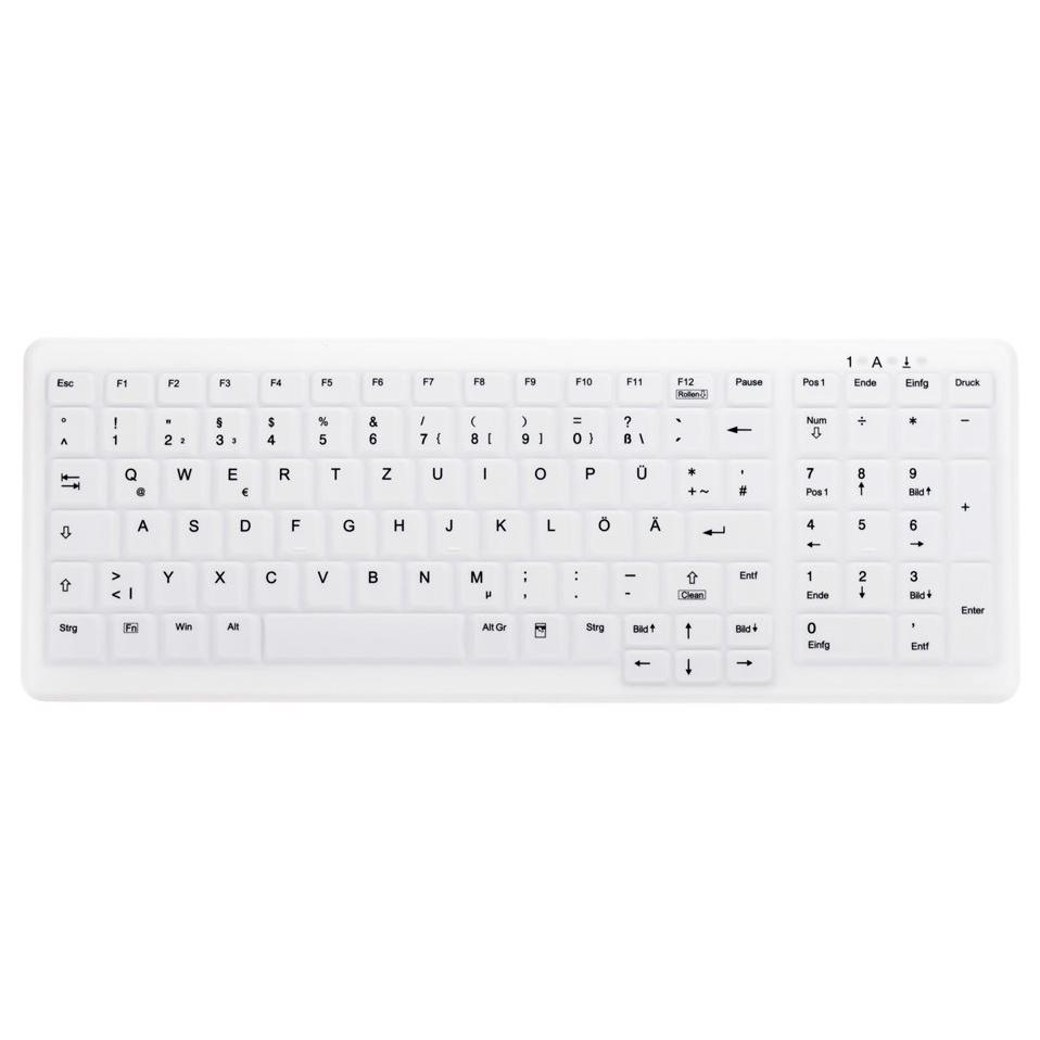 Contour Design MedicalKey AK-C7000 Wireless Keyboard, 2.4GHz, German, White