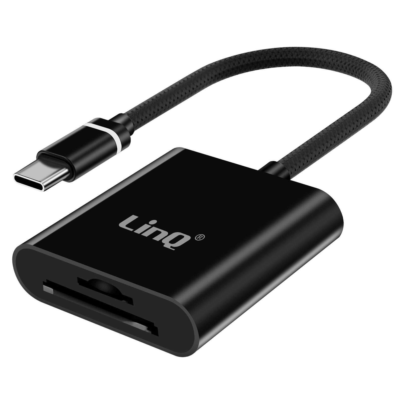 LinQ MicroSD/SD to USB-C Reader - Ultra Compact, Fast Transfer