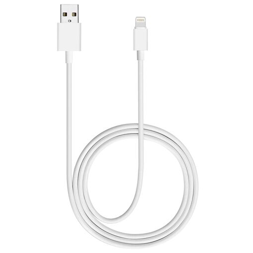 Câble de chargement et transfert rapide USB-A vers Lightning 1m Grab 'N Go Blanc