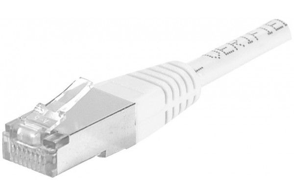 Dexlan RJ45 FTP Cat 6a Patch Cable, White - 3m