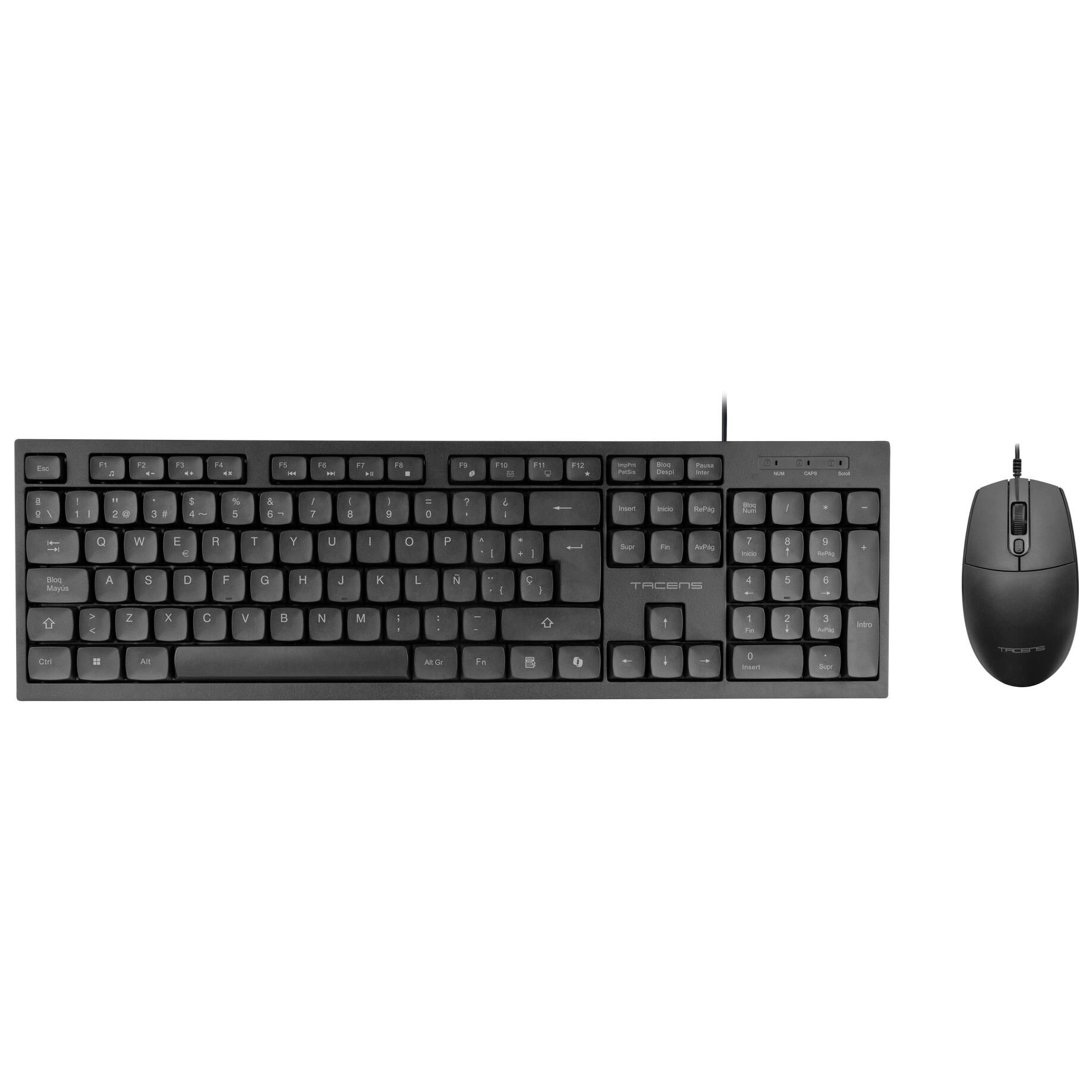 Tacens Anima ACP02ES Home/Office USB QWERTY Keyboard and Mouse Set