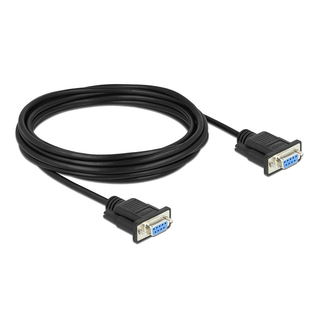 DeLock Câble null modem série DB9 RS232 - F/F - 5 m - Noir