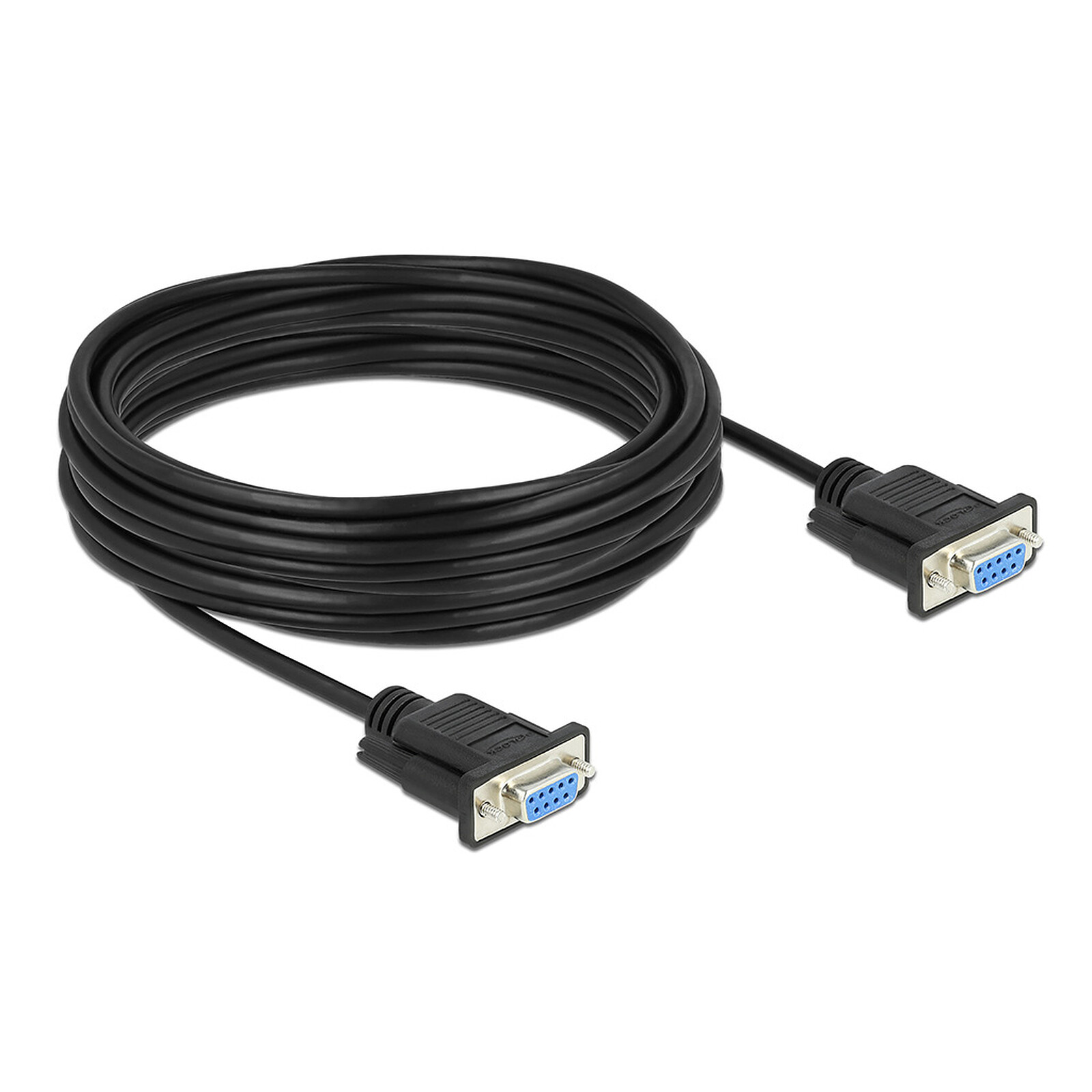 Cable serial DeLock DB9 RS232 - F/F - 10 m - Negro