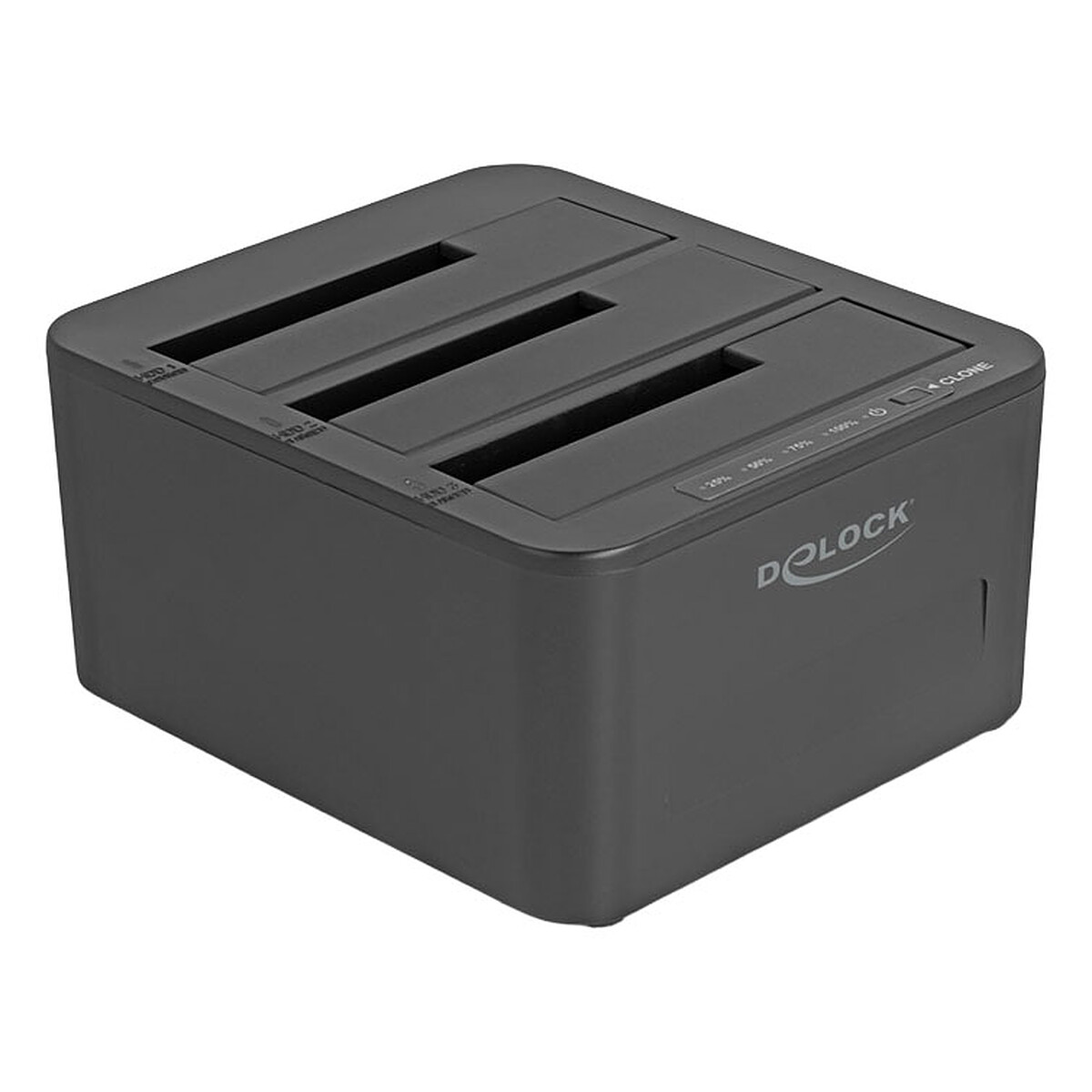 Delock Station d'accueil USB pour 3 x HDD / SSD SATA avec fonction de clonage 1:2