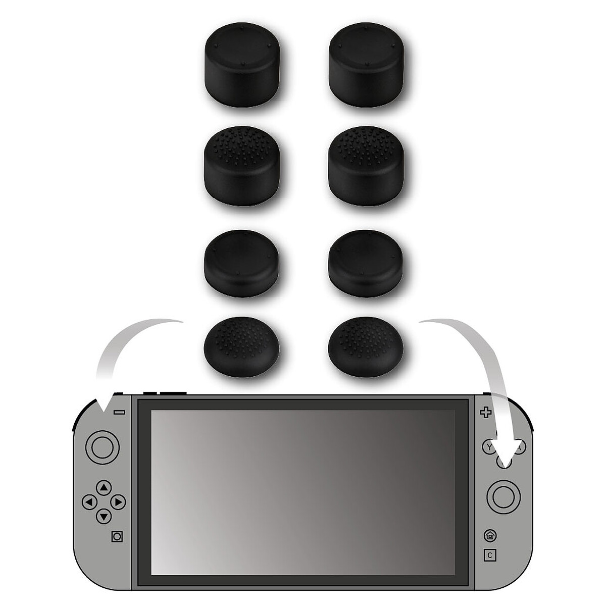 Konix Appuie-pouces pour Joy-Con Switch 2 (x 8)