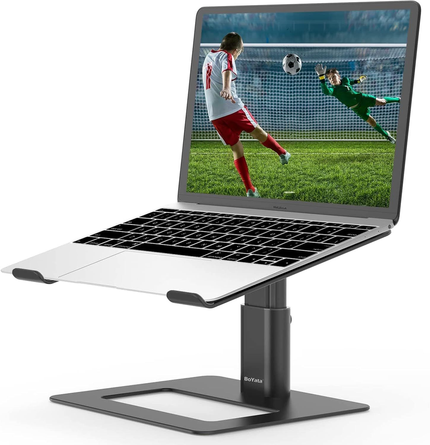 Laptop Stand, Adjustable Height Ergonomic Laptop Stand, Compatible with MacBook Pro/Air, Dell, HP, Acer 10-17'' - Black