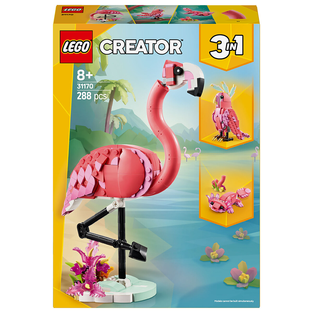 LEGO Creator 31170 3-en-1 Animaux sauvages : le flamant rose
