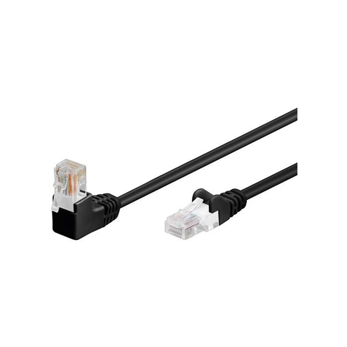 Goobay Cat. 5e Angle 90° Cable, Black, 5m