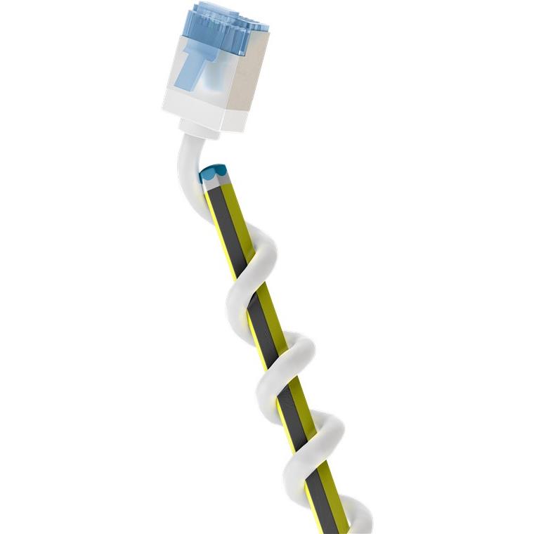 Goobay CAT 6A Ultra-Flexible Patch Cable, 15m, White, Short Connectors CU LSZH