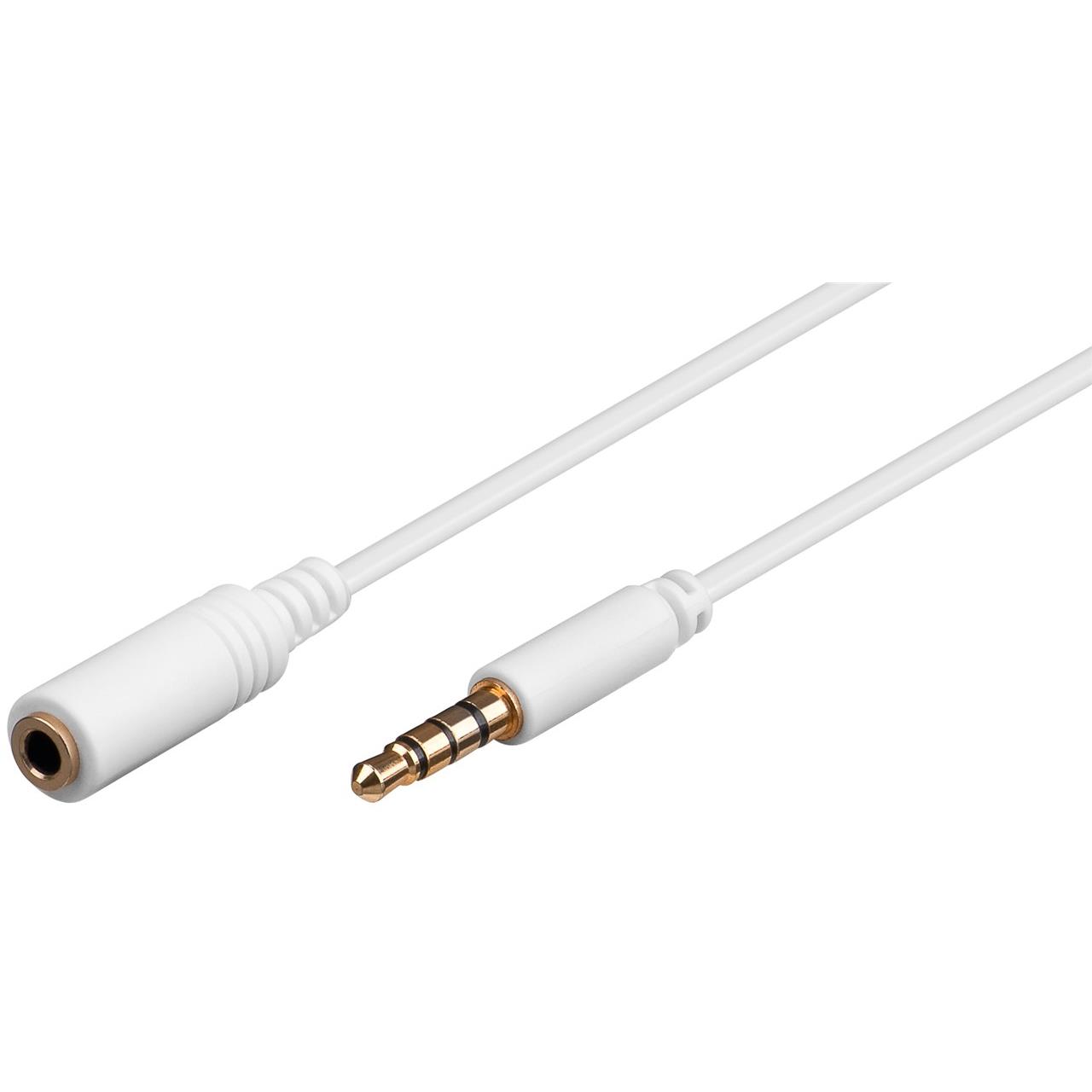 Goobay 3.5mm Audio Extension Cable, 1.5m, White