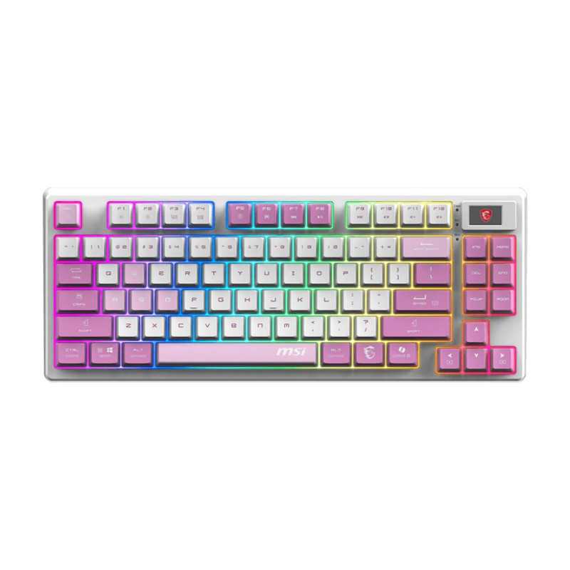 Teclado mecánico inalámbrico MSI Forge GK600 TKL (AZERTY, violeta, interruptores de 45 g)