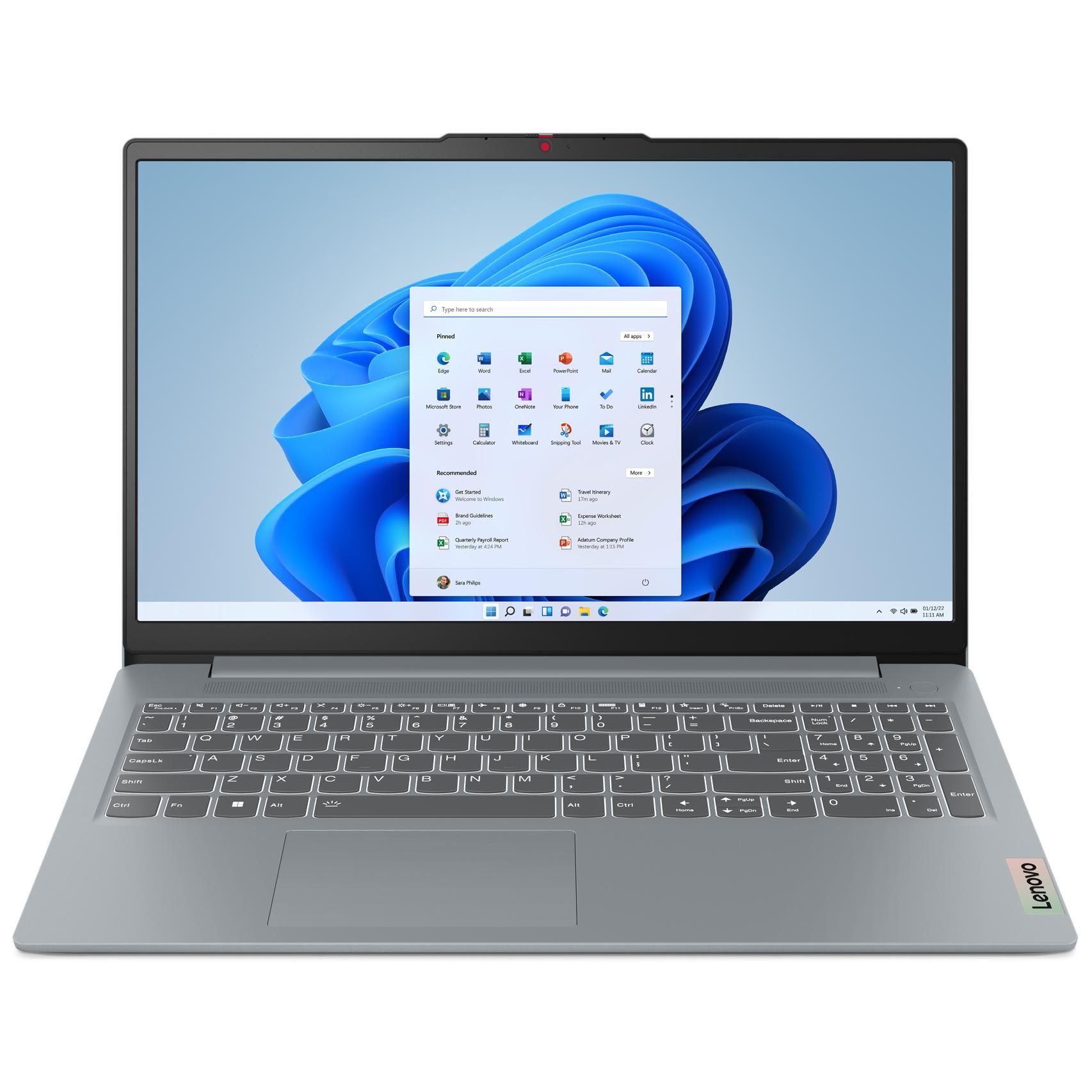 Lenovo IdeaPad Slim 3 15IN8 Intel N N100 Laptop, 15.6" Full HD, 4GB LPDDR5-SDRAM, 128GB UFS, Wi-Fi 6 (802.11ax), Windows 11 Home in S mode
