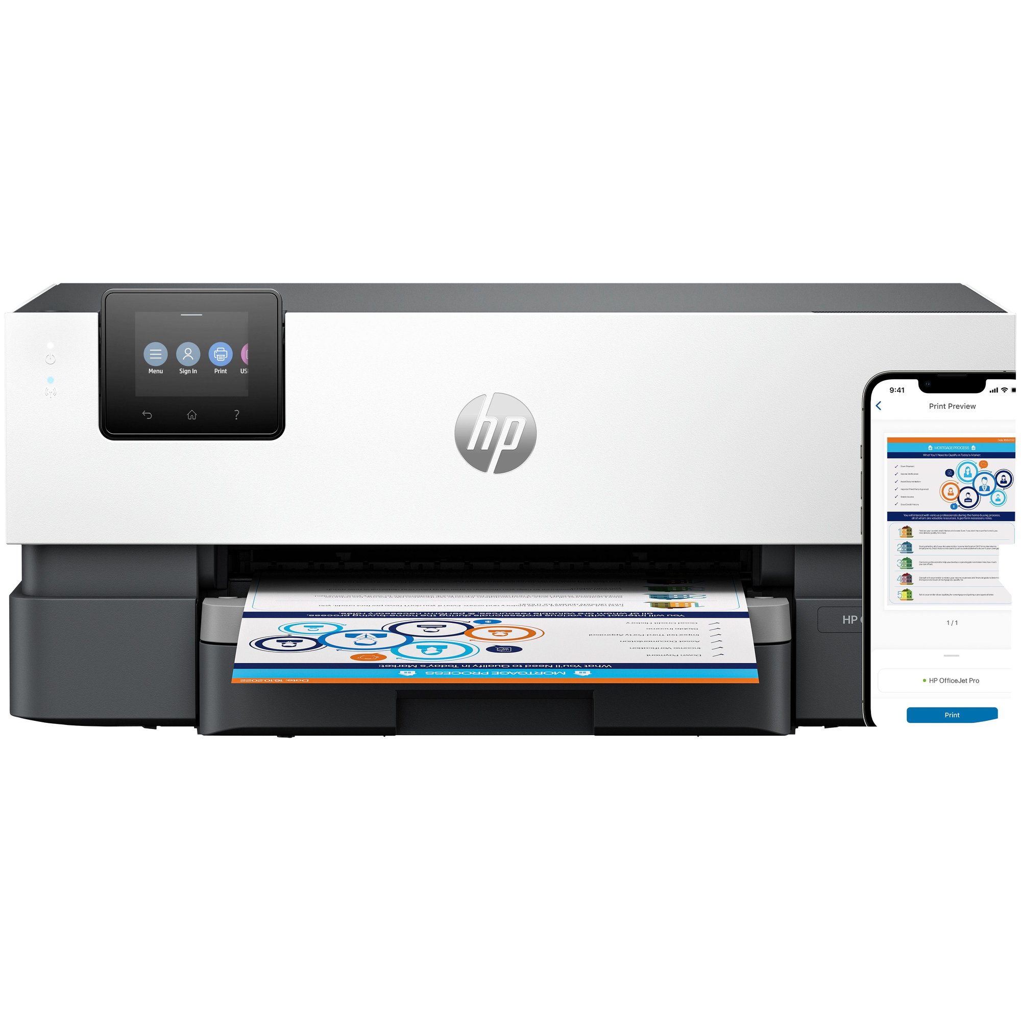 Impresora HP OfficeJet Pro 9110b inalámbrica de color, impresión duplex