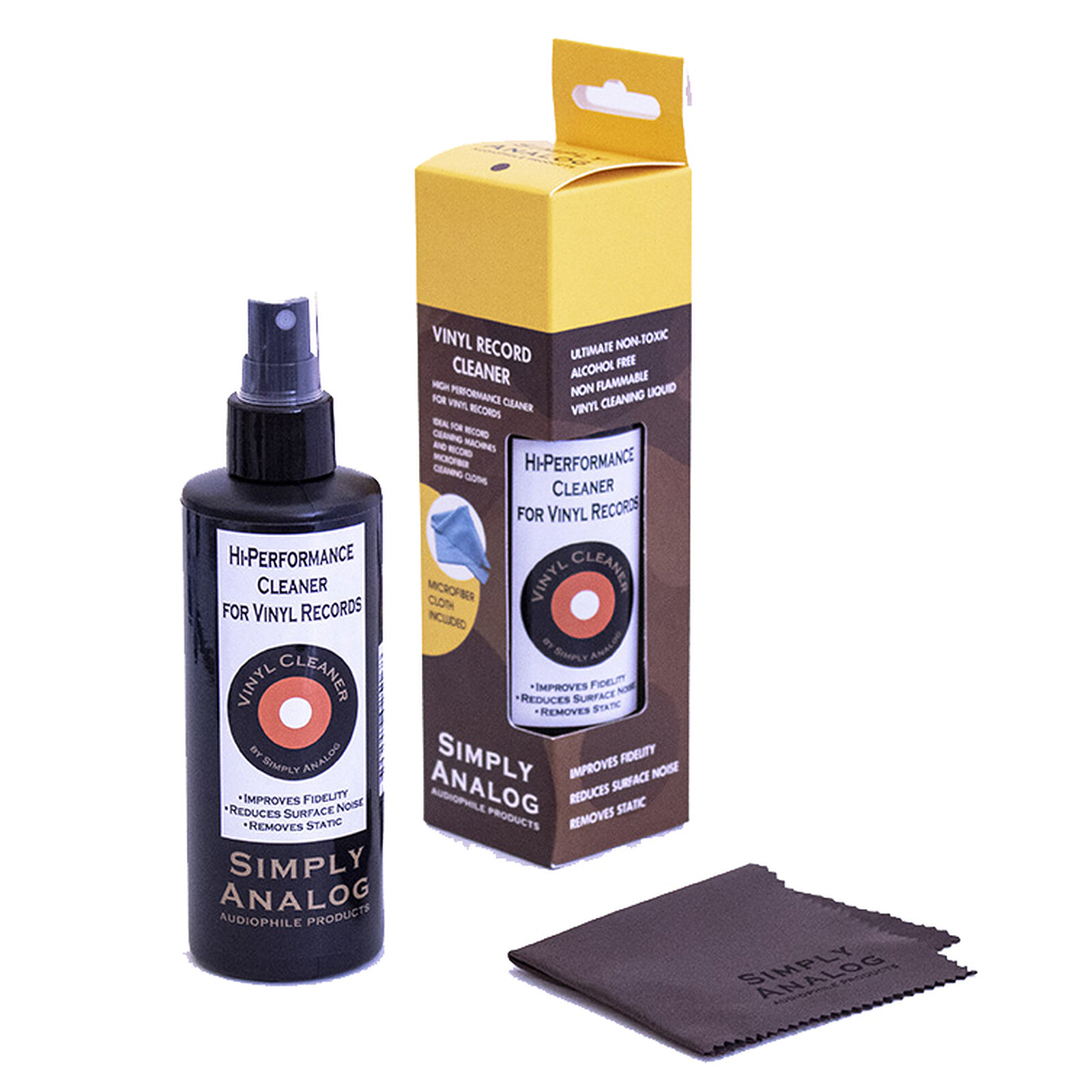 Simply Analog Vinyl Record Cleaner 200 ml + Microfiber cloth