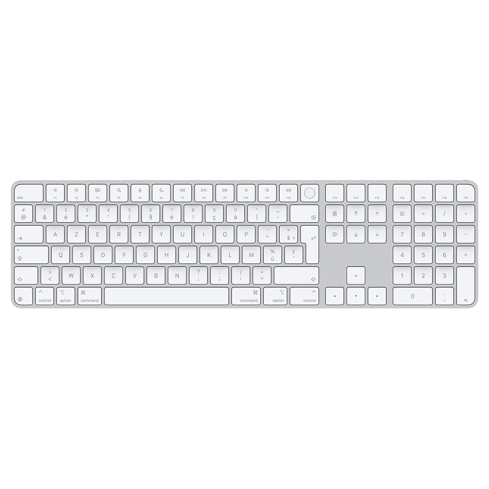 Apple Magic Keyboard with Touch ID and Numeric Keypad - French - White keys