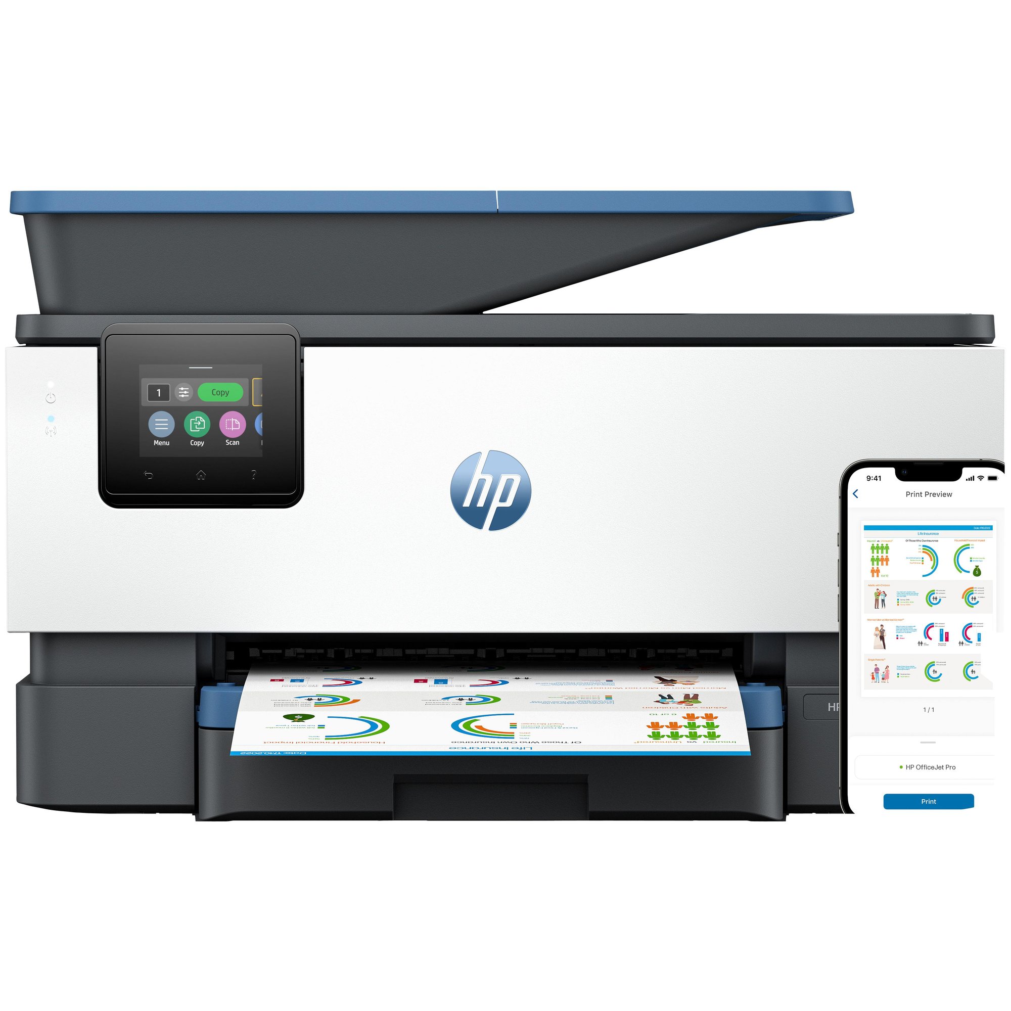Impresora HP OfficeJet Pro 9125e inalámbrica de color todo en uno, tinta instantánea; impresión doble cara