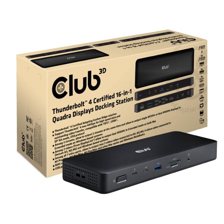Club 3D Thunderbolt 4 Docking Station (CSV-1583) - Black