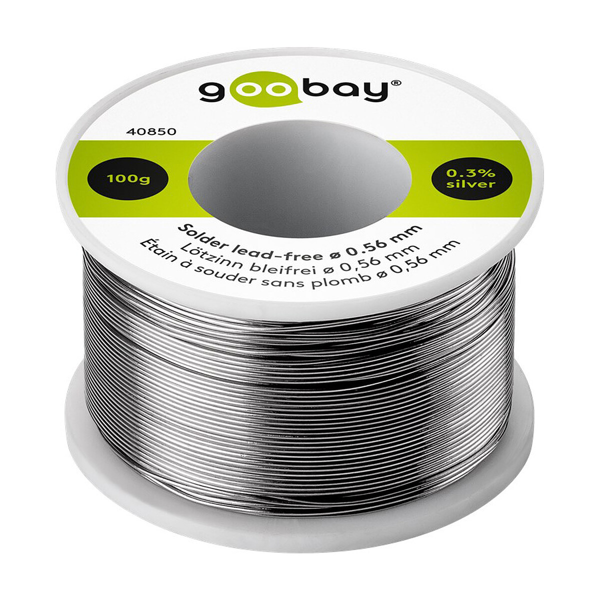 Goobay Étain de Soudure ø 0,56 mm, 100 g