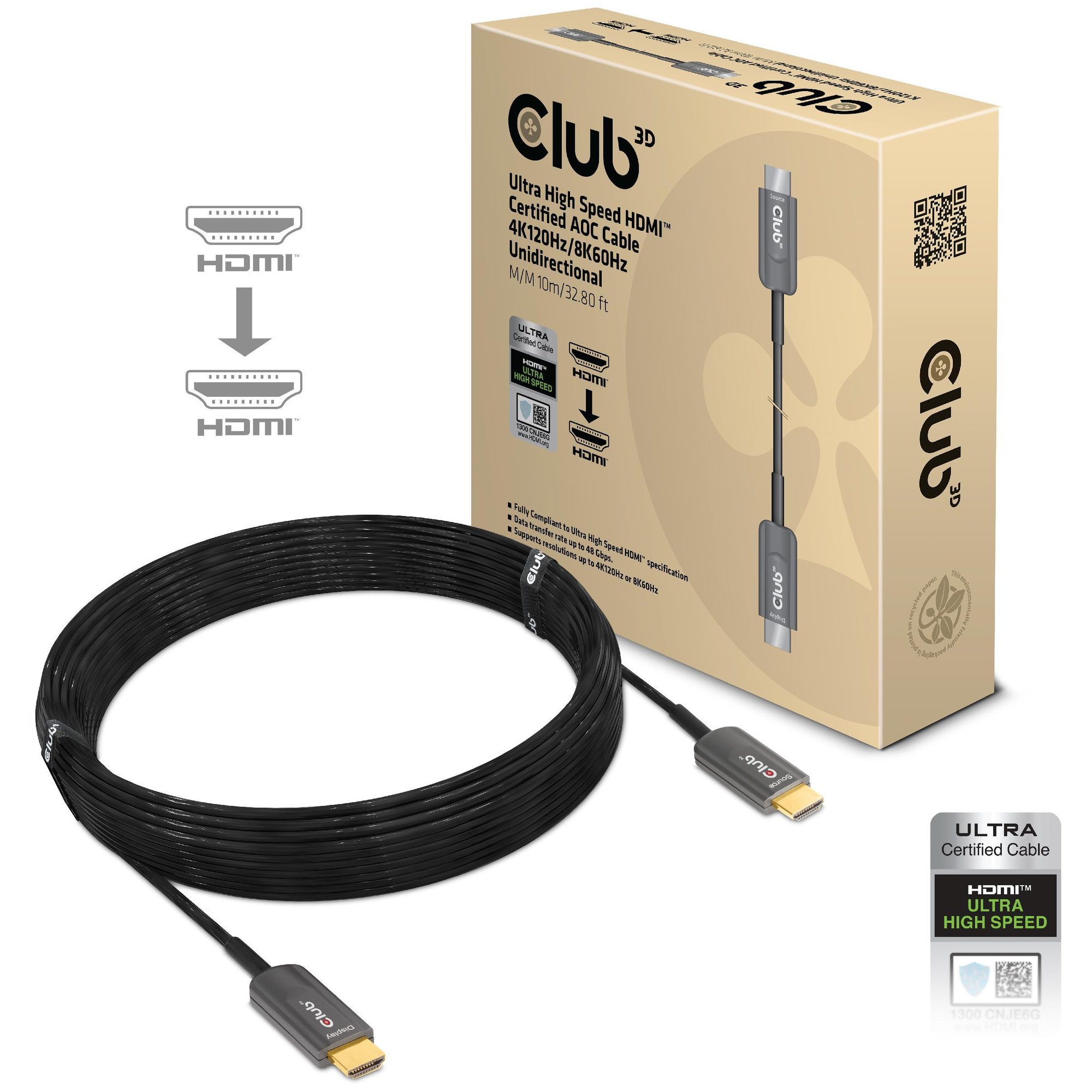 Club 3D HDMI Cable 10m Type A (Standard) Black