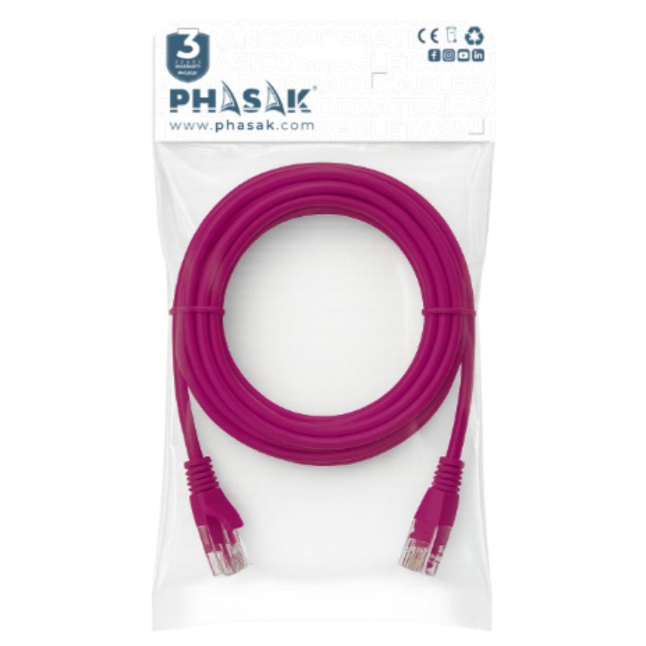 Phasak Cat6 Cable, 0.5m, Violet (PHK1950V)