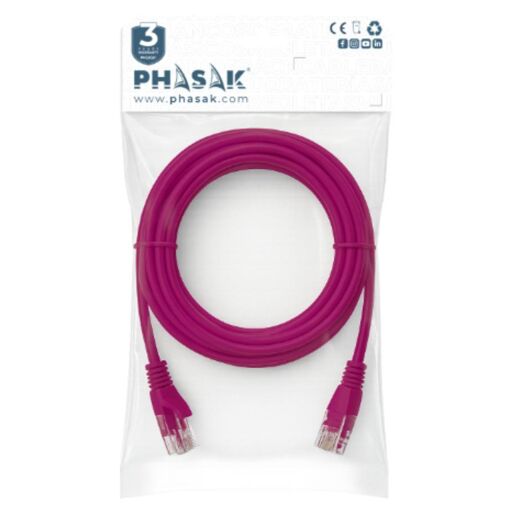 Cable Phasak Cat6, 0,5 m, Violeta (PHK1950V)