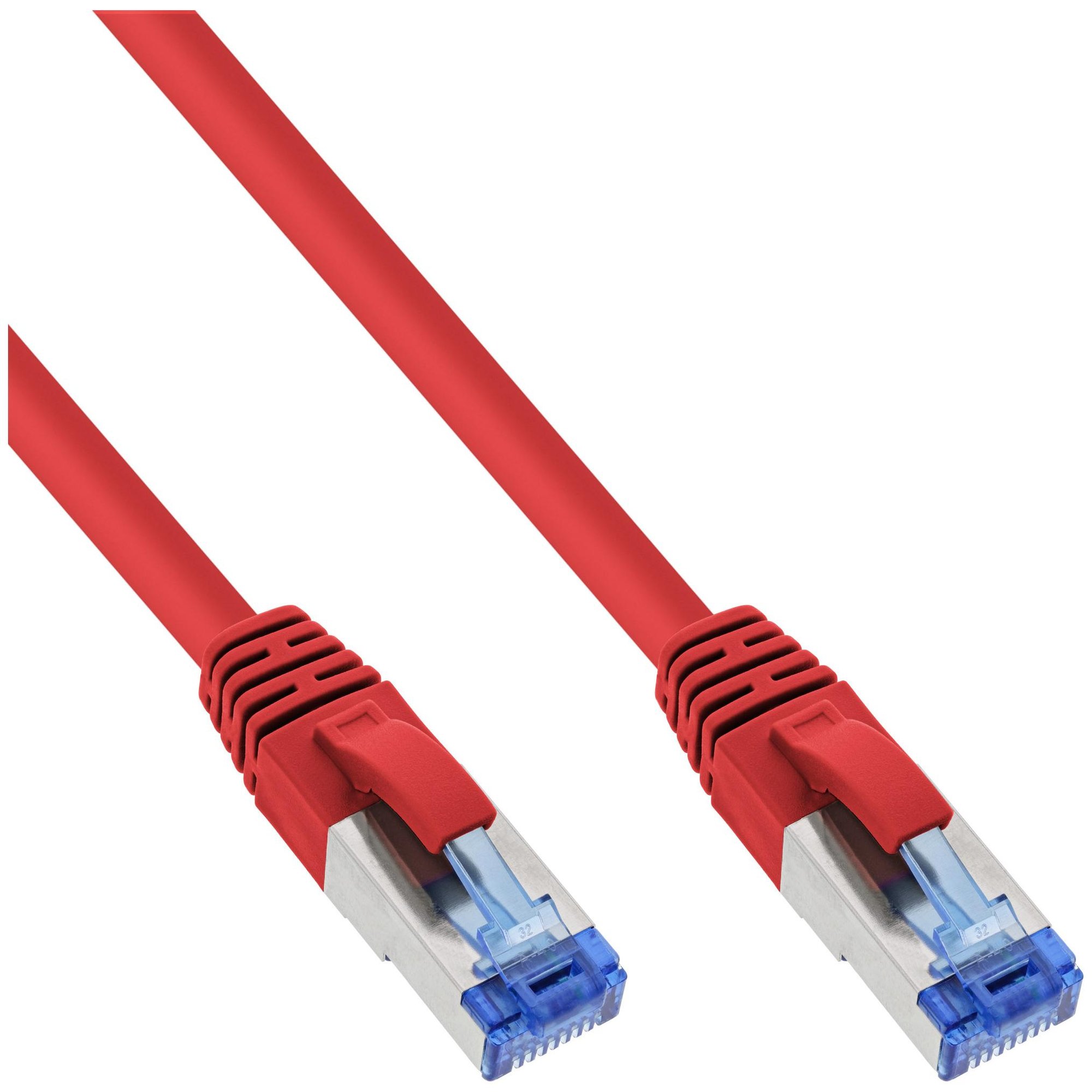 InLine Cat6a Network Cable, 3m, Red, S/FTP (S-STP) RJ-45