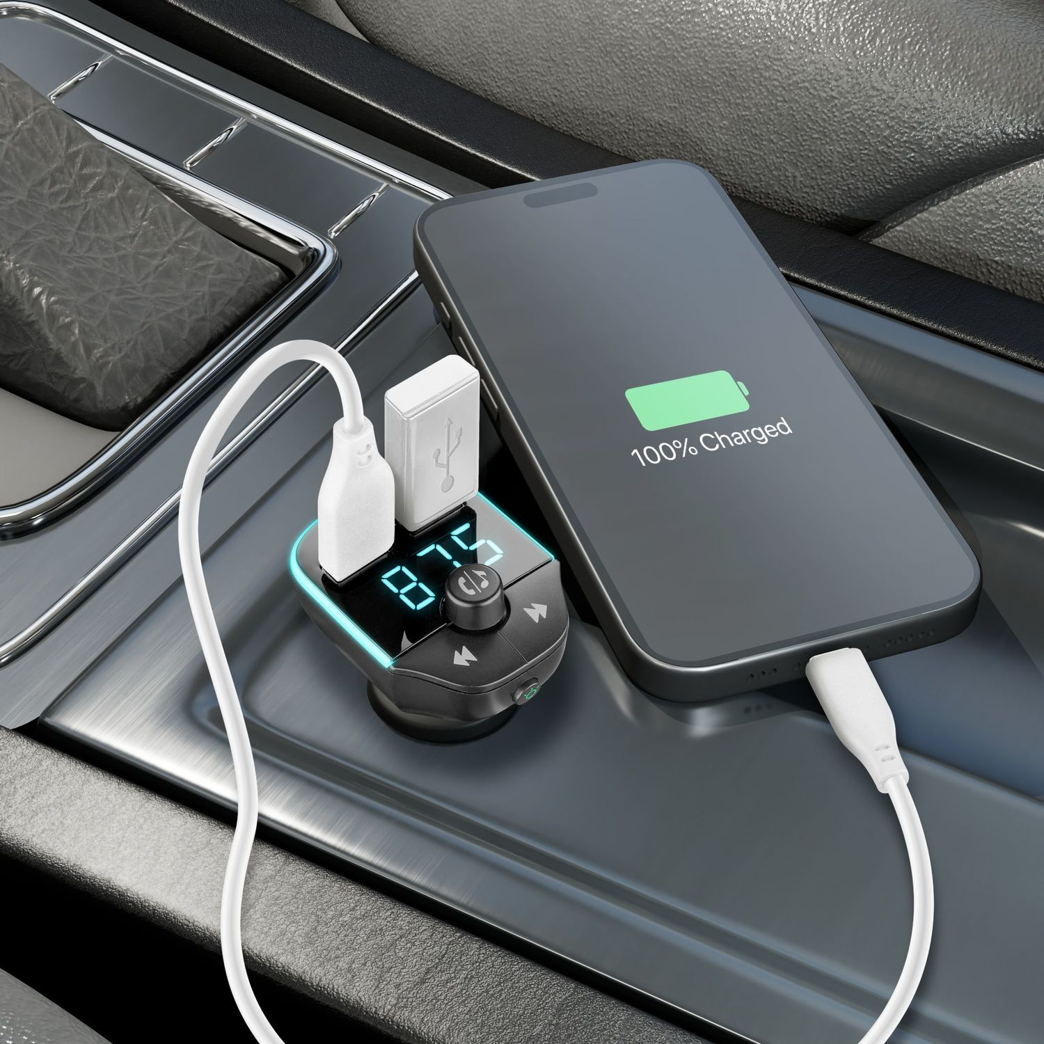 Transmisor FM Bluetooth para radio de coche Cellularline