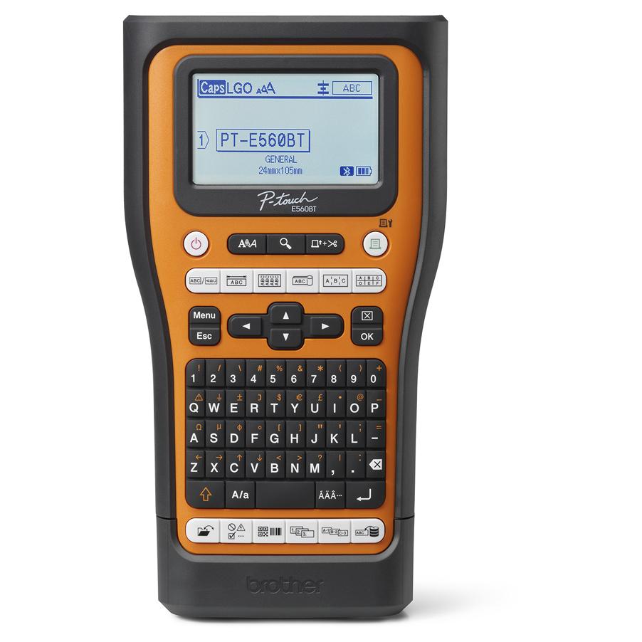 Brother PT-E560BTSP Label Printer - Wireless & Wired Thermal Transfer, 180 x 180 DPI, 30 mm/sec, Bluetooth QWERTY Keyboard